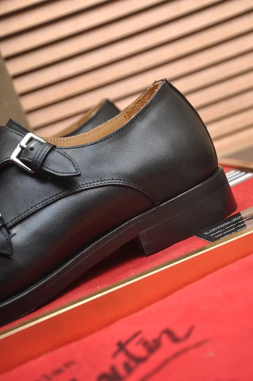 Men's shoes 💰620💶 [Chrstian Loubotin] Red-soled shoes 💋Original mold opening, the highest version on the market, purely handmade ➕Imported cowhide uppers, first-layer water-dyed cowhide lining! Original EU high-gloss outsole. 38 to 45 (45 customized)